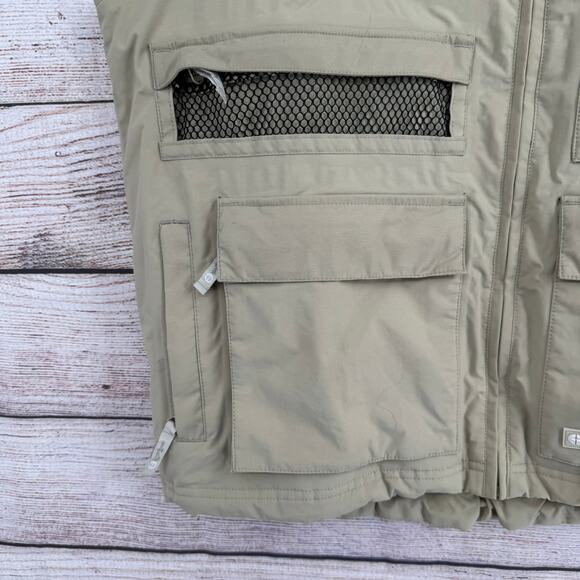 Planet Earth 3 in 1 Vest and Snowboard Jacket Mens Medium Brown Beige - Picture 12 of 16